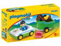 PLAYMOBIL® PKW mit Pferdeanhänger - Playmobil 1.2.3