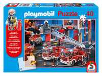 PLAYMOBIL® Puzzle, Feuerwehr, 40 Teile, mit Original Figur