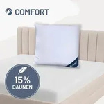 Feder- und Daunenkissen &raquo;COMFORT&laquo; &ndash; 85% Federn, 15% Daunen, Gr&ouml;&szlig;e: 80x80