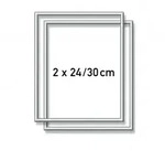 2 Alurahmen 24 x 30 cm &ndash; Silber matt