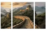 Chinesische Mauer Triptychon &ndash; Malen nach Zahlen