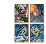 Winterv&ouml;gel Malen nach Zahlen