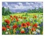 Blumenwiese Malen nach Zahlen