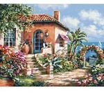 Ferienhaus am Meer 24 x 30 cm &ndash; Malen nach Zahlen