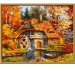 Alte M&uuml;hle 24 x 30 cm &ndash; Malen nach Zahlen