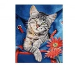 Katze im Rucksack Malen nach Zahlen