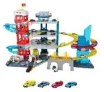 Majorette Double Track Garage mit 4 Fahrzeugen - Parkgarage mit Aufzug,