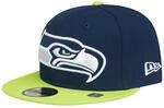 New Era 9Fifty Snapback Cap - XL LOGO Seattle Seahawks navy