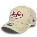 New Era Damen A-Frame Trucker Cap - BRAND PATCH beige