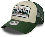 New Era A-Frame Trucker Cap - PLATE Colorado Rockies oliv