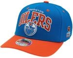 M&N Stretch Snapback Classic Red Cap - Edmonton Oilers
