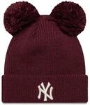 New Era Damen Double Bobble Winterm&uuml;tze NY Yankees bordeaux