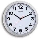 MAUL Wanduhr MAULstep &Oslash; 30 x 5 cm Kunststoff 1 x AA (1.5 V) silber