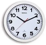 MAUL Wanduhr MAULstep &Oslash; 30 x 5 cm funkgesteuert Kunststoff 1 x AA (1.5 V) wei&szlig;
