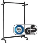 MAUL Reihengarderobe MAULsamba Standfu&szlig; Rollen 172,5 cm schwarz