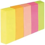 DELI Index Haftstreifen 70 g/m2 500 Blatt 5 x 1.5 cm farbig sortiert