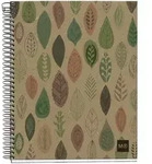 MIQUELRIUS Notizbuch Eco Design 4 A5 kariert Spiralbildung Bl&auml;tter colour mix