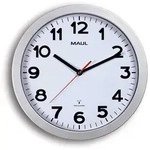 MAUL Wanduhr MAULstep &Oslash; 30 x 5 cm funkgesteuert Kunststoff 1 x AA (1.5 V) silber