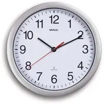 MAUL Wanduhr MAULrun &Oslash; 25.2 x 5 cm funkgesteuert Kunststoff 1 x AA (1.5 V) silber
