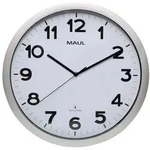 MAUL Wanduhr MAULstep &Oslash; 40 x 4.7 cm funkgesteuert Kunststoff 1 x AA (1.5 V) silber