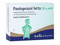 Pantoprazol beta 20mg acid Tabletten magensaftresistent 7 Stück