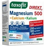 Taxofit Magnesium 500+calcium+kalium Direkt Gran. 20 St