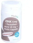 ZINK 5 Mg+pantothens&auml;ure 18 mg+Biotin Ka 90 St