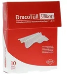 Dracot&uuml;ll Silikon, 5 x 5 cm silikonbeschichtete Wundkontaktauflage 10 St
