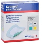 Cutimed Siltec Sorbact PU-Verb.10x10 cm 12 St