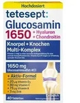 tetesept Glucosamin 1650 | Knorpel & Knochen | 40 Tabletten 40 St