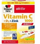 Doppelherz Vitamin C 1000+d3+zink Direct Pellets 20 St