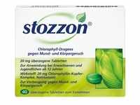 Stozzon Chlorophyll-Dragees gegen Mund- und Körpergeruch Überzogene Tabletten 40