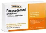 Paracetamol ratiopharm 1.000 mg 10 St