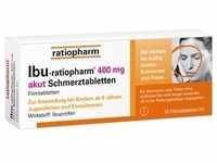 Ibu-ratiopharm® 400 mg akut Schmerztabletten Filmtabletten 10 Stück