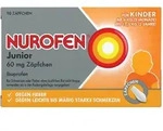 NUROFEN Junior Z&auml;pfchen 60 mg Ibuprofen 10 St