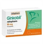 Ginkobil ratiopharm 80mg mit Ginkgo biloba 60 St