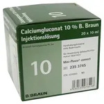 Calciumgluconat 10% MPC Injektionsl&ouml;sung 20X10 ml