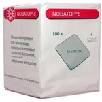 Noba Nobatop 8 Vliesstoffkompressen unsteril vierfach gelegt, 10 x 10 cm, 100 St&uuml;ck