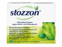 Stozzon Chlorophyll-Dragees gegen Mund- und Körpergeruch Überzogene Tabletten 100