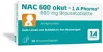 NAC 600 Akut-1a Pharma Brausetabletten 10 St