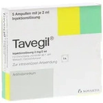 Tavegil Injektionsl&ouml;sung 2 mg/2 ml Ampul 5X2 ml