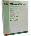 Vliwaktiv AG Aktivkohle Saugkompresse mit Silber 10 St