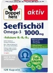 Doppelherz aktiv Seefisch&ouml;l Omega-3 1.000 mg + Fols&auml;ure + B1 + B6 + B12 120 St