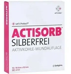 Actisorb Silberfrei 10,5x10,5 cm Aktivko 10 St