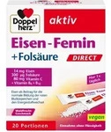 Doppelherz aktiv Eisen-Femin Direct mit Vitamin C + B6 + B12 + Fols&auml;ure 20 St