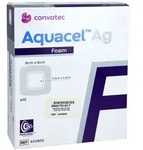 Aquacel Ag Foam adh&auml;siv 8x8 cm Verband 10 St