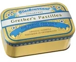 Grethers Blackcurrant Silber zuckerfrei Pastillendose 440 g