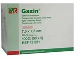 Gazin Schlitzkompressen 7,5x7,5 cm steri 50X2 St