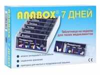 ANABOX 7 Tage Wochendosierer blau russisch 1 Stück