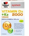 Doppelherz Vitamin D3 2000+K2 system Tab 60 St